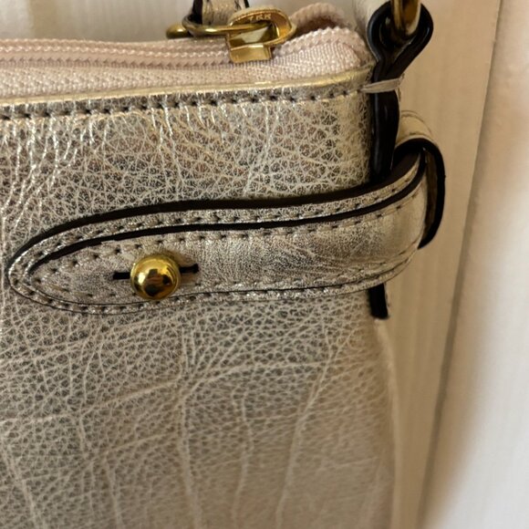 Metallic Gold Coach Crossbody Bag - Picture 5 of 11